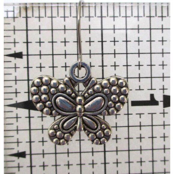 New Butterfly Dangle Pierced Earrings - Nature Bug Insect Jewelry Gift - Picture 5 of 5